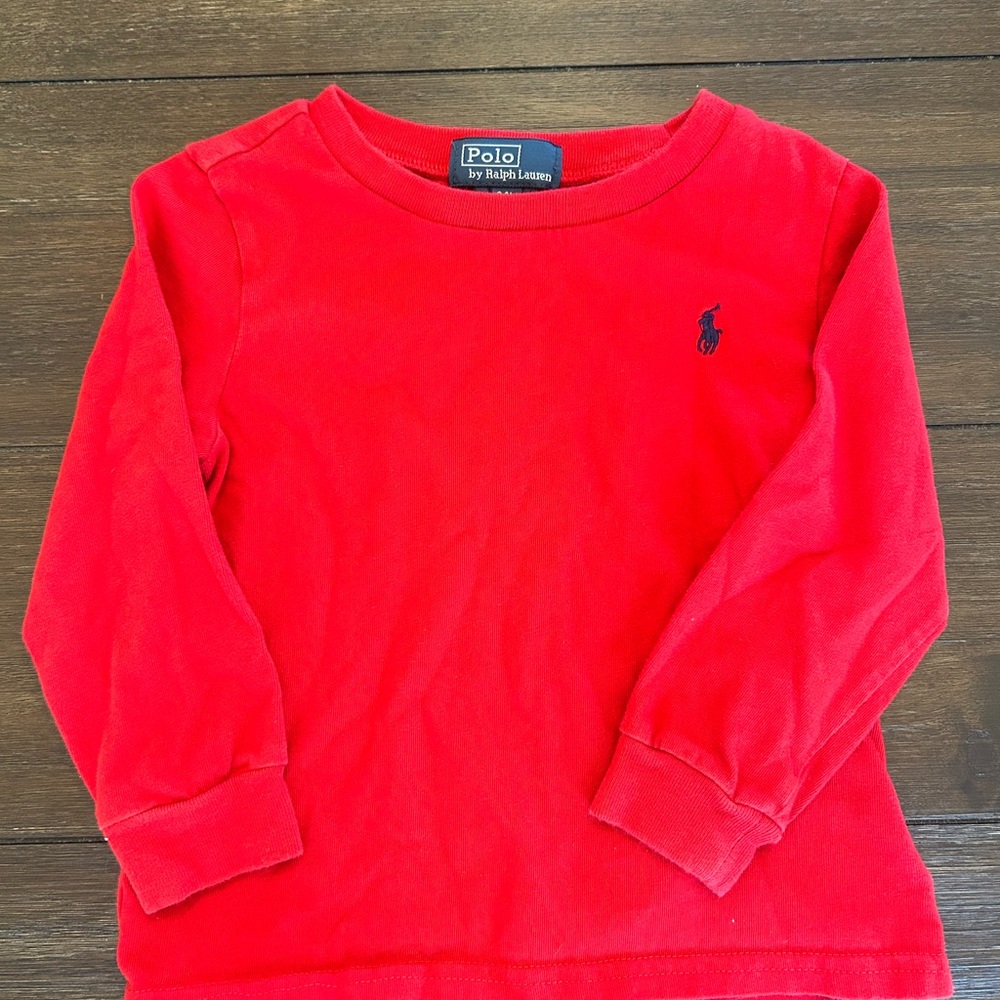 Polo by Ralph Lauren Kids Red Long Sleeve Shirt